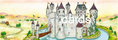 long skinny castle card