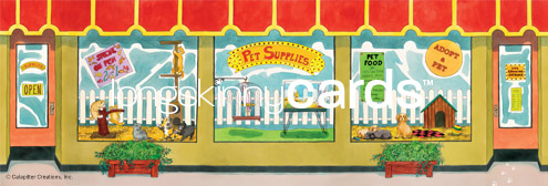 long skinny pet shop card